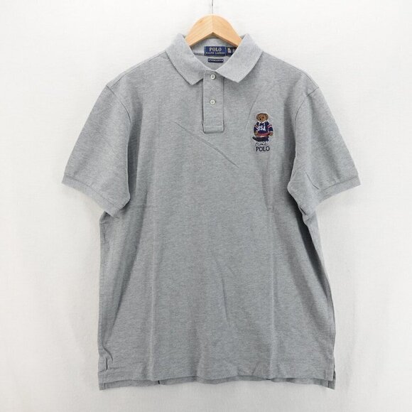 Polo Ralph Lauren Men's Slim Fit Polo Bear Polo Shirt Gray XL - Picture 2 of 11